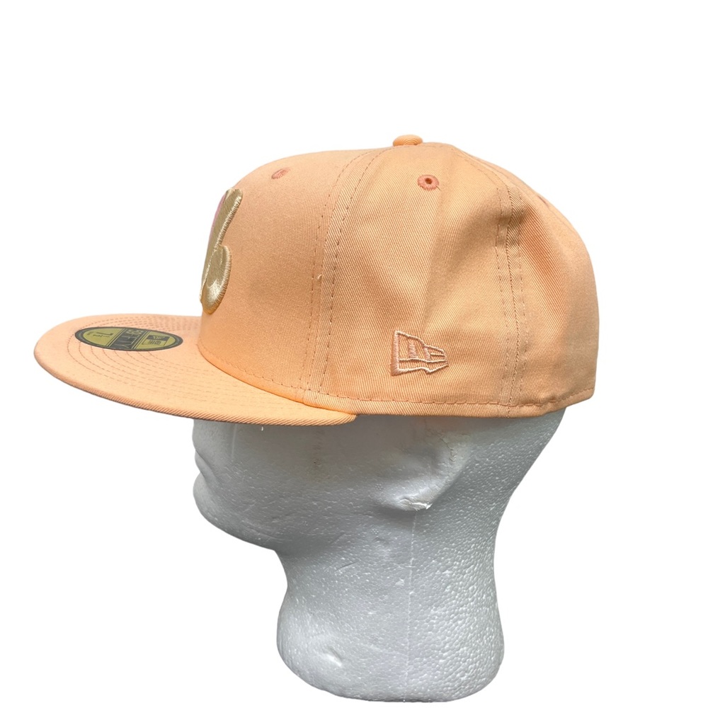 New Era Montreal Expos Peaches & Cream 59FIFTY Fitted Hat 40 Year Patch Sz 7 5/8 - Picture 2 of 5